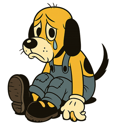 sad dog